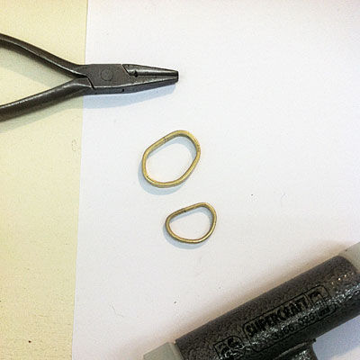 ring shaped, ready for soldering