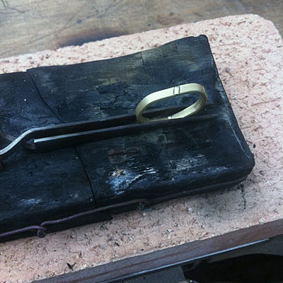 prep for soldering - gold jewellery making course