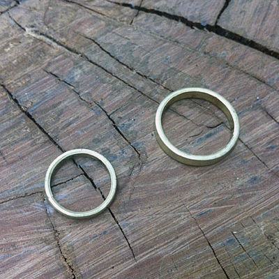 pressed and now completely rounded ring